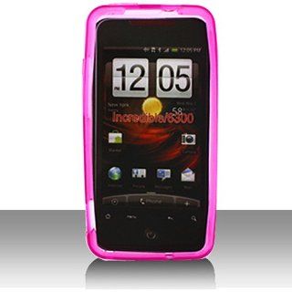 Transparent Clear Hot Pink Flex Cover Case for HTC Droid Incredible ADR6300: Cell Phones & Accessories
