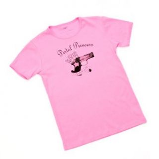 Beverly Hills Basics Pink Rhinestone Embellished Pistol Princess Tee Shirt at  Womens Clothing store