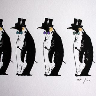 top hat and tails print by basil & ford