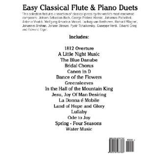 Easy Classical Flute & Piano Duets: Featuring music of Bach, Vivaldi, Wagner and other composers (9781470077327): Javier Marc: Books
