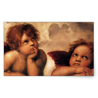 Sistine Madonna 2 Angels by Raphael Sticker