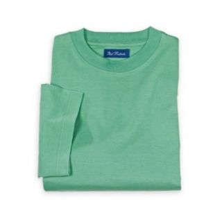 Paul Fredrick Men's Silk \ Cotton Crewneck T shirt Seafoam 4xl Tall: Clothing