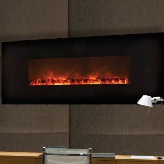 Dream Flame Wall Mount Linear Electric Fireplace Size: 58" : Outdoor Fireplaces : Patio, Lawn & Garden