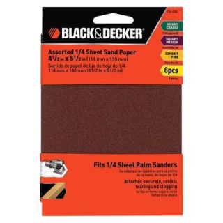 Black & Decker 6 pk. Assorted 1/4 Sheet Sand Pap