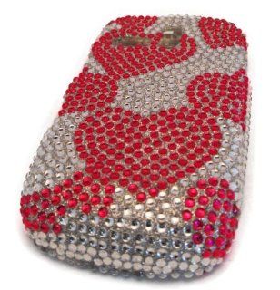 Samsung R355c Silver Pink Heart Valentine Jewel Bling Dazzle Diamonds Protector Straight Talk Net 10 HardCase Cover Skin NET 10 Straight Talk: Cell Phones & Accessories