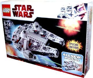 Lego Year 2009 Star Wars Series Special Edition Vehicle Set #7778   MIDI SCALE MILLENNIUM FALCON with Rotating Radar Dish and Movable Laser Cannons Above and Below (Total Pieces: 356): Toys & Games