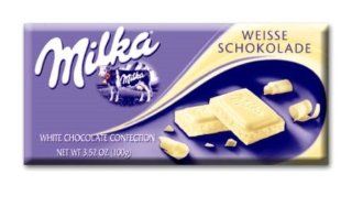 Milka White Chocolate, 3.52 Ounce Bars (Pack of 10) : Grocery & Gourmet Food