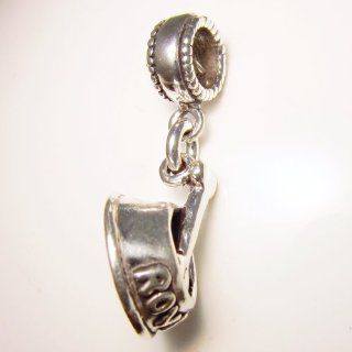 Dog Bowl and Bone Sterling Silver Dangle Charm: Everything Else
