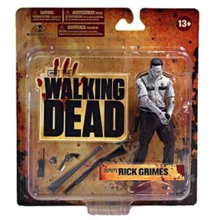 McFarlane Toys The Walking Dead TV Series 1 Exclusive Action Figure Deputy Rick Grimes Bloody Black White: Toys & Games