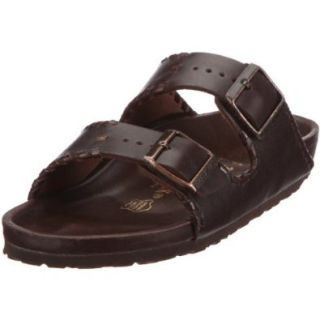 Birkenstock Sandals ''Arizona'' from Leather in Dark Brown Plaited Border with a regular insole Shoes