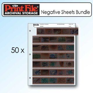 Printfile 357B25 35mm Film Negative Storage Sheets 7 Strip   (2 Packages of 25) : Archival Photo Protective Pages : Camera & Photo