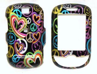 Peace Sign Heart Samsung T359 :) Smiley Snap on Cell Phone Case + Microfiber Bag: Cell Phones & Accessories