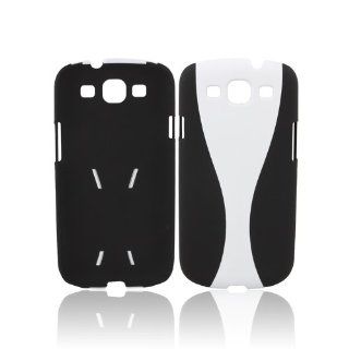 Ebest Plastic Snap on Black and White Hard Back Case Cover for Samsung Galaxy SIII i9300: Cell Phones & Accessories