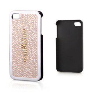 Bling Sting Ray Design Elegant Amber Peach and Pink Violet Case for Iphone 4 and 4s in Thick Chrome with Genuine Crystals Includes Screen Protector and Cleaning Cloth. High Quality and Stylish Hard Cover Case Comes in a Beautiful Gift Box: Cell Phones &