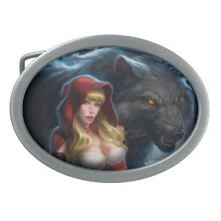 Grimm Universe #2 Red Riding Hood, Big Bad Wolf Oval Belt Buckle