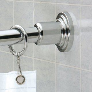 Marina Shower Rod Wall Flanges   Chrome   Shower Curtain Rods