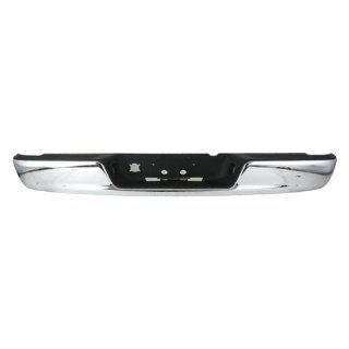 CarPartsDepot, Rear Step Bumper Chrome Bar Pickup License Lamp Replacement Black Step Pad, 364 17124 20 CH CH1103111: Automotive