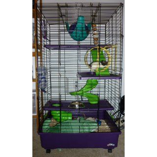 Super Pet My First Home Deluxe Multi Level Pet Home with Casters : Pet Cages : Pet Supplies