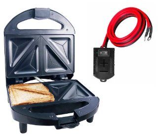 Power Hunt 12 Volt Sandwich Maker: Starter Kit   High Performance 375F Cooking Temp: Electric Sandwich Makers: Kitchen & Dining