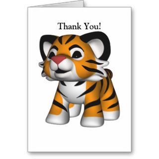 Kawaii Tiger Thank You Card