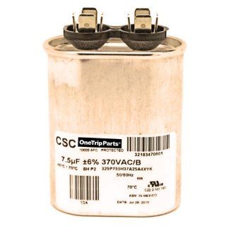 CAPACITOR 7.5 MFD 370 VAC OVAL ONETRIP PARTS DIRECT REPLACEMENT FOR TRANE AMERICAN STANDARD OEM PART CPT00120: Replacement Household Furnace Ignitors: Industrial & Scientific