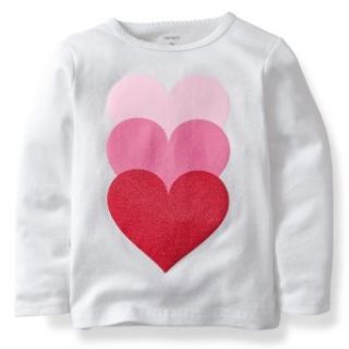 Carter's Girls Long Sleeve Valentine's Day Tee: Clothing