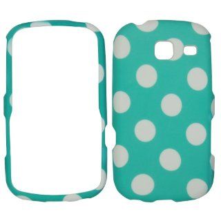 Light Blue White Dot Faceplate Hard Case Protector for Tracfone Straight Talk Prepaid Cell Phone Samsung Sch s380c: Cell Phones & Accessories