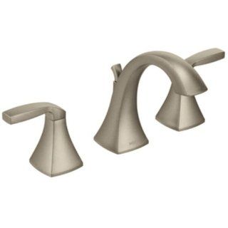 Moen T6905BN Voss Two Handle High Arc Bathroom Faucet, Brushed Nickel   Touch On Bathroom Sink Faucets  