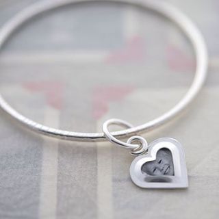 heart locket bangle by elizabeth designs