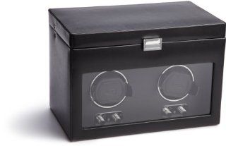 Wolf Designs 270402 Heritage Collection 2.1 Double Watch Winder with Cover and Storage: Wolf Designs: Watches