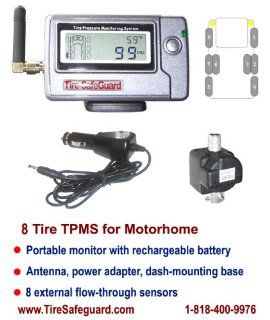 RV Flow Through 6 Tire Sensor Tire Pressure Monitoring System (TPMS) : Automotive Electronic Security Products : Car Electronics