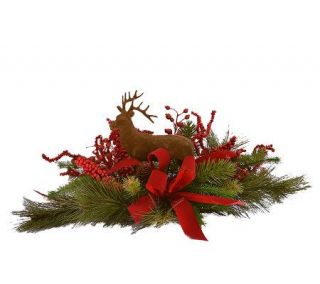 23 Holiday Pine Centerpiece with Deer by Valerie —