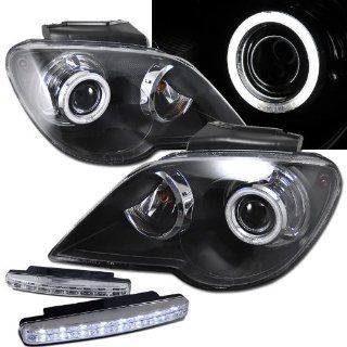2007 Chrysler Pacifica Ccfl Halo Projector Headlights + 8 Led Fog Bumper Light Automotive