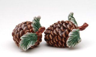 Cosmos Gifts 10294 Holiday/Seasonal Pine Cone Salt and Pepper Set, 2 1/2 Inch Salt And Pepper Shaker Sets Kitchen & Dining