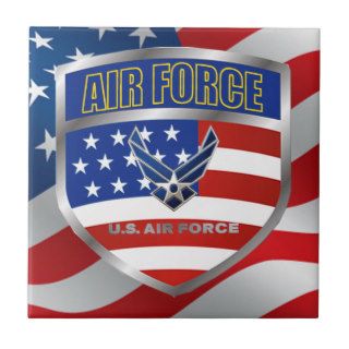 Air Force Flag Shield Tile