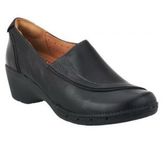 Clarks Unstructured Un.Robin Leather Slip on Shoes —
