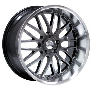 20x10 Axis Penta (Hyper Black w/ Machine Polished Lip) Wheels/Rims 5x114.3 (PEN0105H25HBL): Automotive