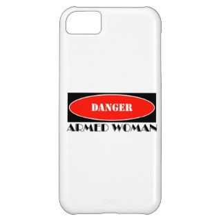 Funny Danger Armed woman iPhone 5C Cover