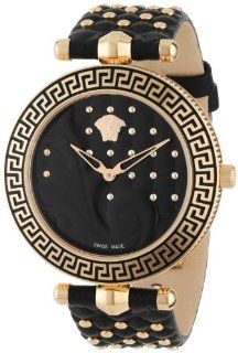 Versace Women's VK7030013 "Vanitas" Rose Gold Ion Plated Watch with Interchangeable Leather Band: Watches