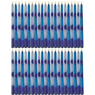 Hanukkah Blue and White Stripe 9mm Candles 45ct: Toys & Games