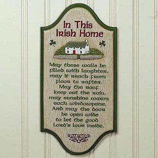 "In This Irish Home" Irish Blessing 6" x 12" Wall Plaque   Decorative Plaques