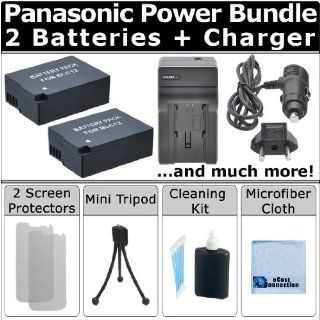 Complete Deluxe Starter Kit + 2 DMW BLC12 Batteries + AC/DC Turbo Charger with Travel Adapter for Panasonic Lumix DMCG5 G5 DMC G5K DMC GH2 DMCGH2 G5K GH2S Camera : Camera Power Adapters : Camera & Photo