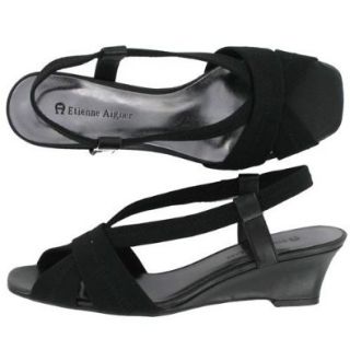 Etienne Aigner Women's 'Padovan' Sandal (7M, Black Stretch): Shoes