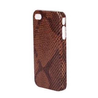 Faux Snake Skin Pattern Cell Phone Case/ Cover Faux Leather Brown: Shoes