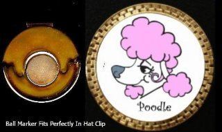 Ball Barkers Pink Poodle Golf Ball Marker & Magnetic Hat Clip : Sports & Outdoors