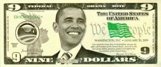Barack Obama Inauguration Nine Dollar Bill (Qty: 25) : Everything Else