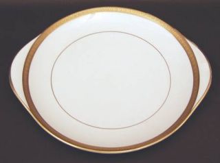 Royal Doulton Royal Gold Handled Cake Plate, Fine China Dinnerware   Bone,Gold E