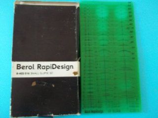 Berol Rapidesign R 402 S16 Ellipses 16 Templates 10 Degrees thru 80 Degrees Hot Stamped Centering Lines Made in USA : Technical Drawing Templates : Office Products