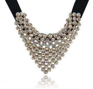 WIIPU Fashion chevron crystal pendant women long sweater necklace (wiipu B409): Jewelry