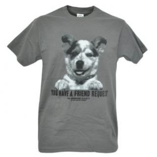 Humane Society Dogs Puppies You Have A Friend Request Save Adult Tshirt Small: Clothing